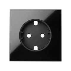 Tapa enchufe hub io simon 100 negro brillante