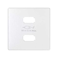 Placa cargador simon 82 2xusb 5v dc 2,1 tipo a blanco