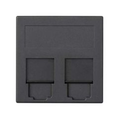 Placa v&d plana cg 2 rj45 keys./syst. gr