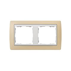 Marco para 2 elementos crema interior blanco simon 82