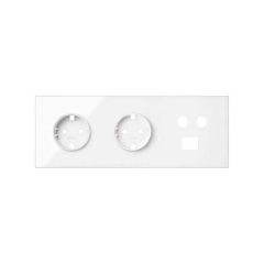 Kit front 3 el. 2 bases + tv + rj45