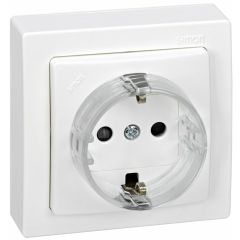 B.schuko monobloc blanca con obturador