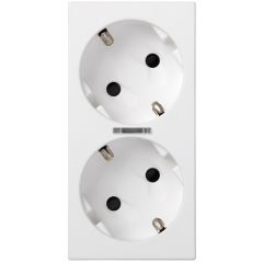 Base doble schuko por corte con led bl