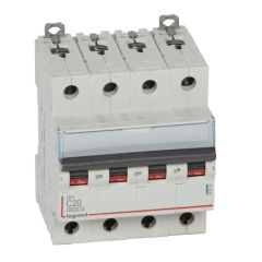 Magnetotérmico dx³ 6000/10 ka - 4p - 400 v~ - 20a - curva c
