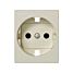 Tapa con dispositivo de seguridad para base de enchufe bipolar con toma de tierra lateral schuko marfil simon 82 centralizaciones thumbnail