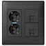 Placa v&d plana cg+1 rj45 cat.6 utp gr. thumbnail